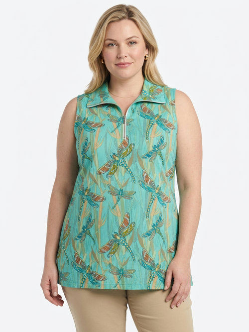 Parsley & Sage | Geni Sleeveless Dragonfly Cotton Tunic
