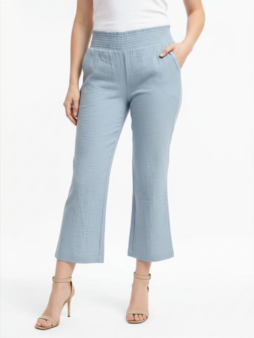 Parsley & Sage | Denim Gennea Double Gauze Cropped Pants , Pockets