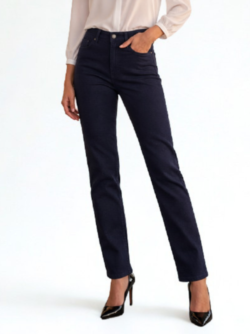 Carreli Jeans | Straight Leg Jean Mid Wash with Neutral Stitching
