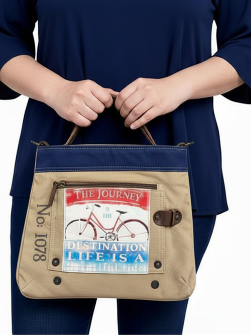 Life is  a Beautiful Ride Canvas Crossbody