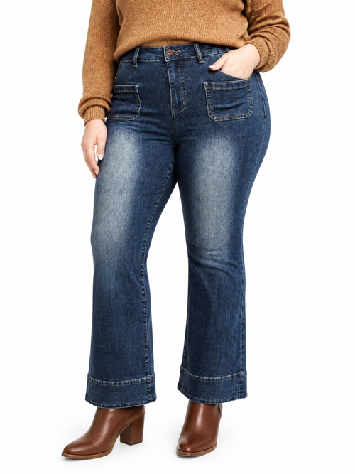 Orange | Bamboo Double Hemline Denim Jean