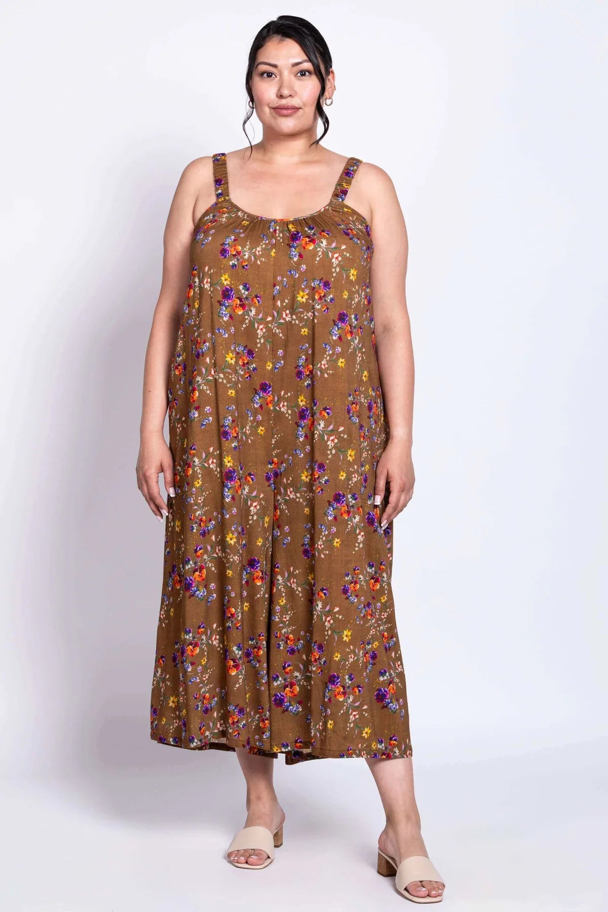 Blue Sky | Sand/Pansy Linen/Bamboo Joanna Jumpsuit