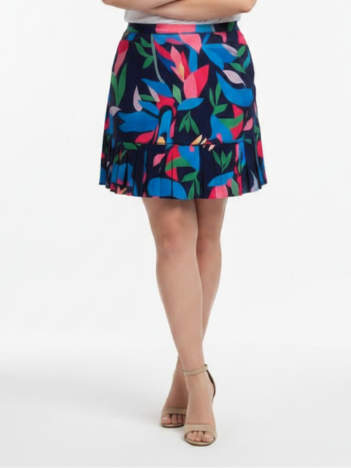 Tango Mango | UPF Vibrant Leaf Print Skort with Pockets