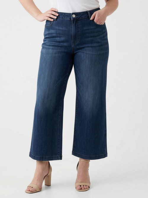 Carreli Jeans | Angel Fit Premium Wide Leg Crop Jean