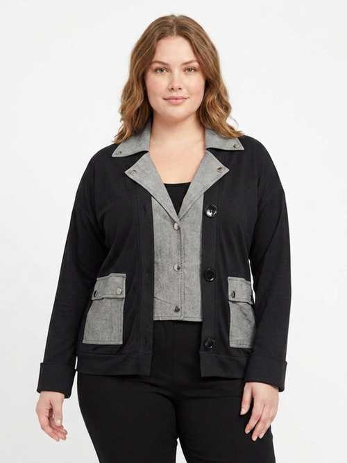 Black LABB Clothing | BL80-213Y Black with Inset Fooler Jacket