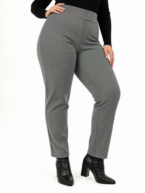 Michael Tyler |  Black/White Bengaline Tweed Pant