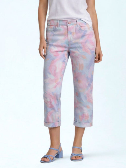 Carreli Jeans | Angela Fit Premium Capri - Floral Pop