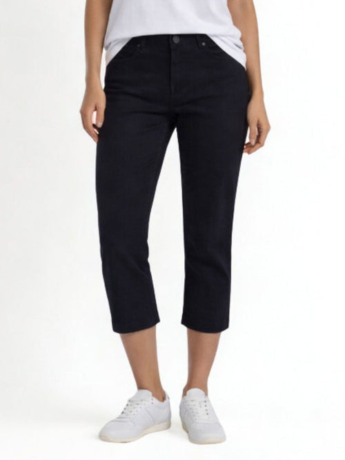 Carreli Jeans |  Black  Angela Fit Premium Denim Capri