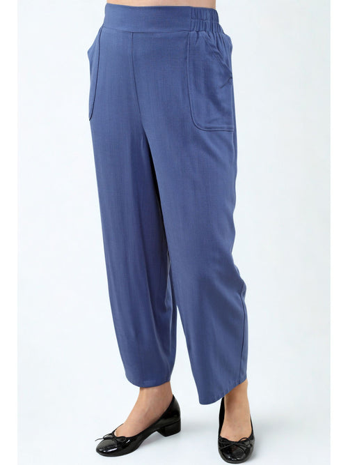 Michael Tyler | Denim Cropped  Pull-on Pant