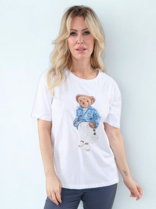 Michael Tyler | Ivory Teddy Bear T-Shirt