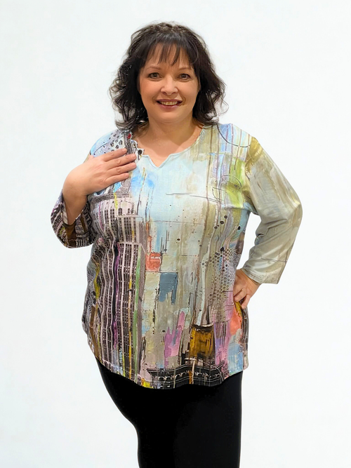 Parsley & Sage | Gaila Cotton  3/4 Sleeve Top