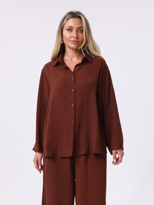 One Size Brown Blouse