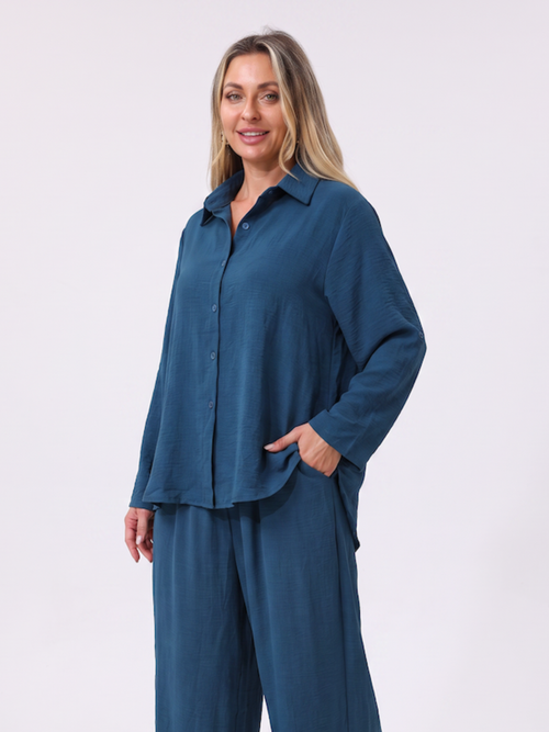 One Size Teal Blouse