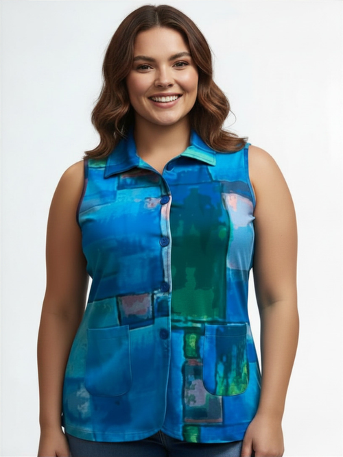 Parsley & Sage | Leisha Sleeveless Cotton Tunic