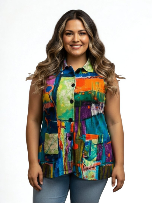 Parsley & Sage | Iden Sleeveless Cotton Tunic