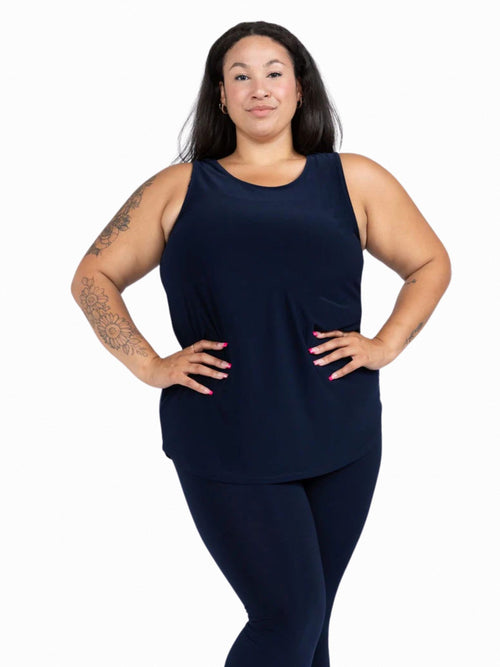 Black LABB Clothing | BL05 Perfect Navy Round Neck Tank
