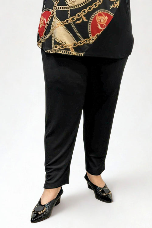 Black LABB Clothing | BL47 Perfect Black Yummy Everyday Straight Leg Pull On Lounge Pant