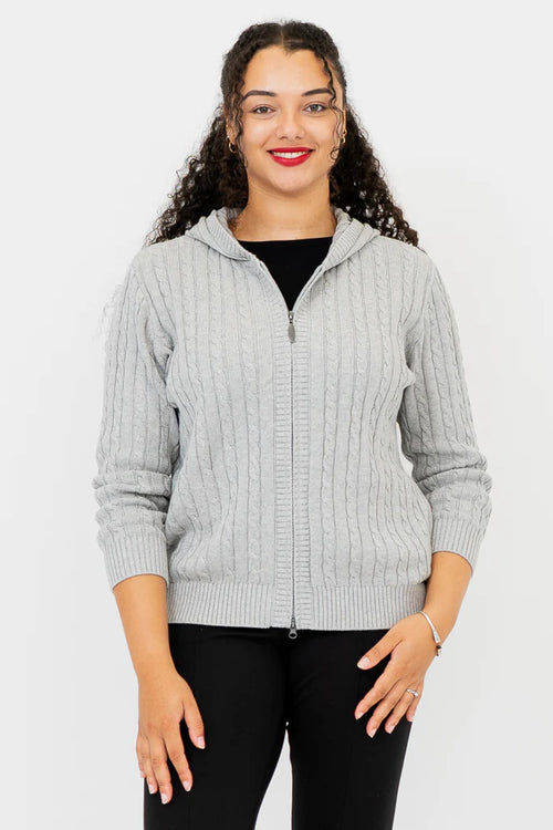 Blue Sky | Elsie Sweater, Silver, Cotton