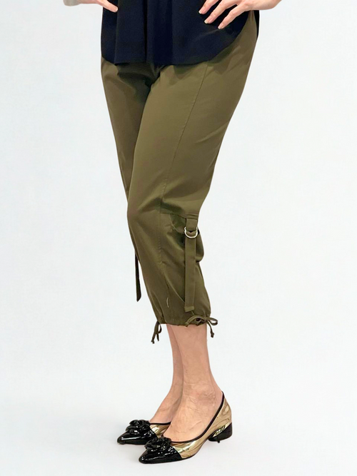 Modes Crystal | Olive Capri, 23" Inseam