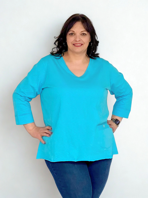 Parsley & Sage | Kira Cotton Tunic, Turquoise