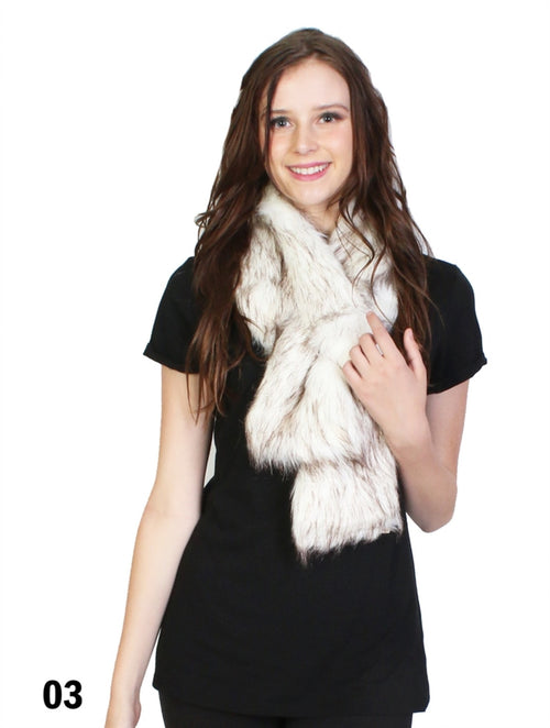 SF654-03 | Grand | Lux Faux Fur Collar, White