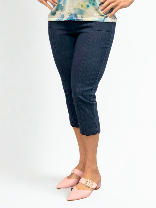 Modes Crystal | Denim Capri, 24" Inseam