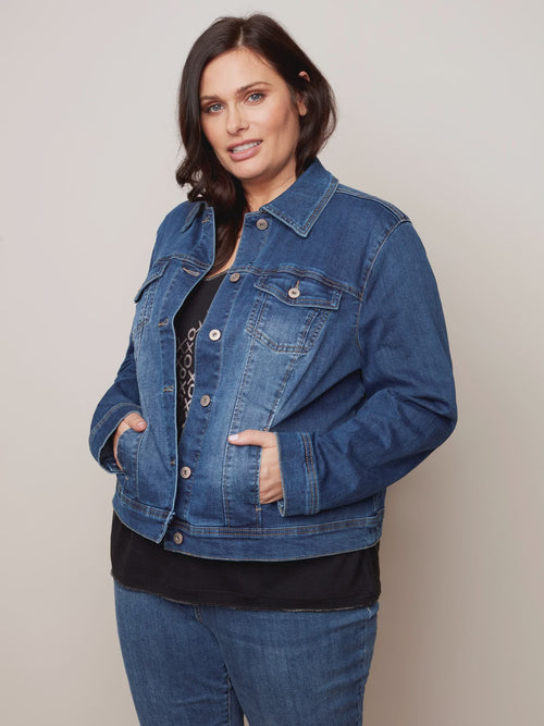 Charlie B | Stretch Denim Jean Jacket, Indigo
