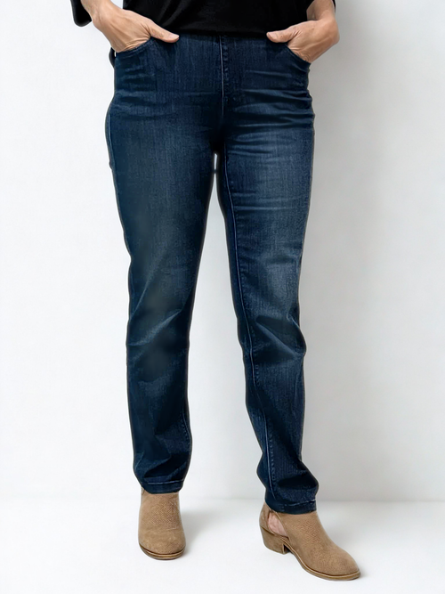 Carreli Jeans® | Angela Fit Slim Leg Pull-On in Dark Stone