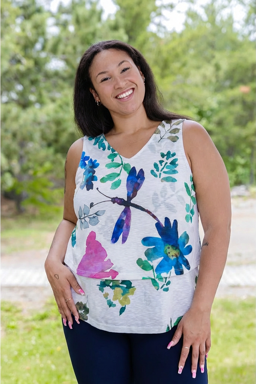 Black LABB Clothing | BL48 - 221 Nature's Finest Slub Knit Layered Tank