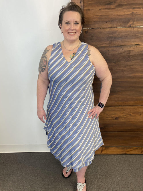 Kat Stripe Sleeveless Dress