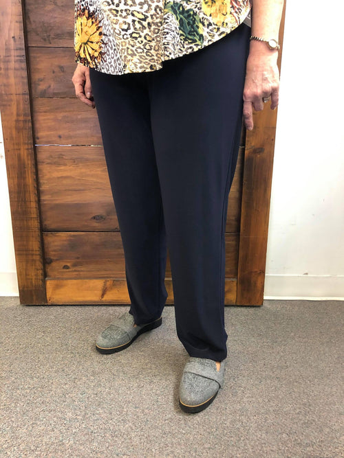 Navy Pull On Petite Pant